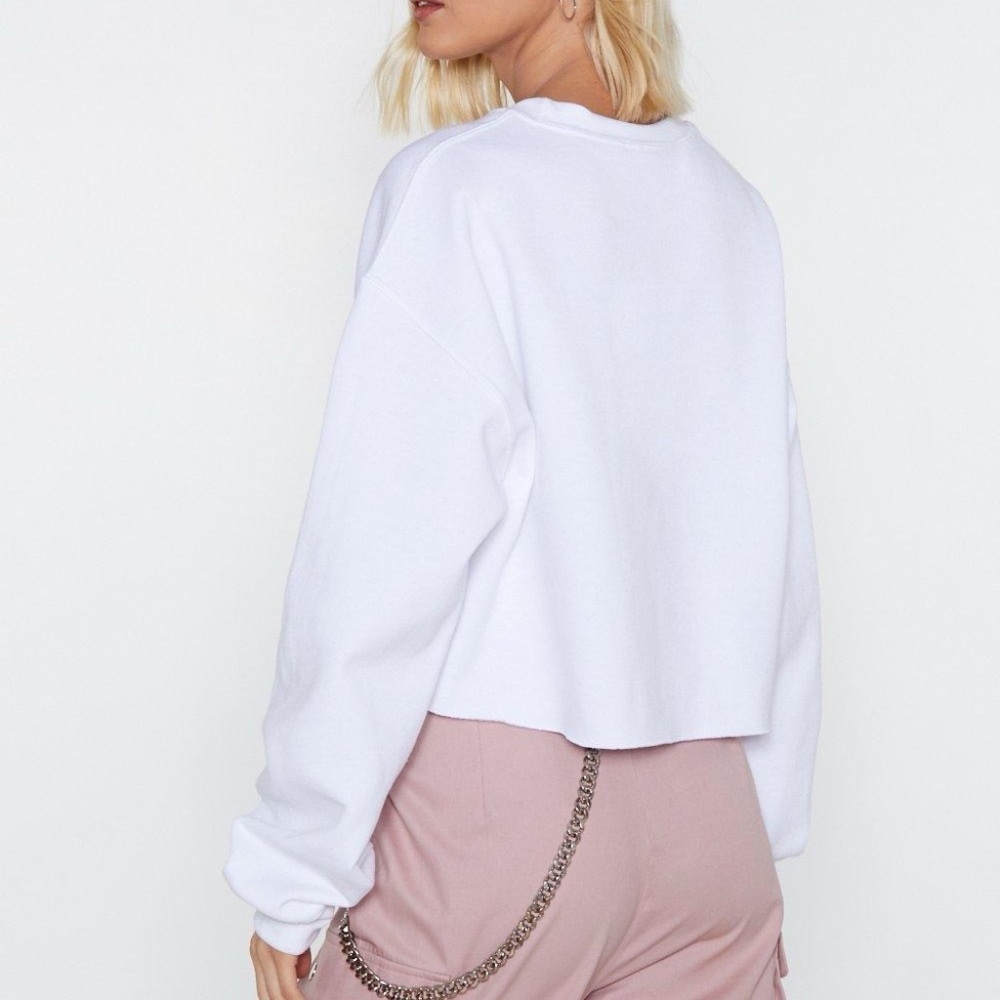 NastY Gal Such A Cherub Cropped Sweater Large - Picture 8 of 9